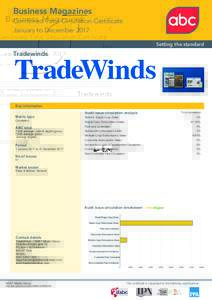 Business Magazines Combined Total Circulation Certificate January to December 2017 Setting the standard  Tradewinds