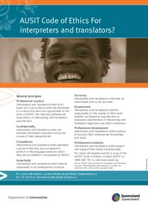 AUSIT Code of Ethics For interpreters and translators?