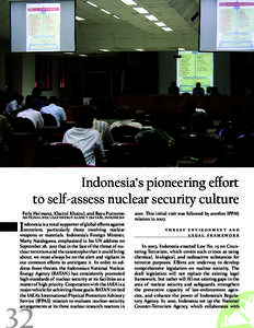 1540 COMPASS Regional and national focus  Indonesia’s pioneering effort to self-assess nuclear security culture Ferly Hermana, Khairul Khairul, and Bayu Purnomo NATIONAL NUCLEAR ENERGY AGENCY (BATAN), INDONESIA