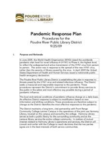Pandemic Response Plan Procedures for the Poudre River Public Library DistrictI.