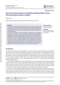 Housing Policy Debate, 2016 VOL. 26, NO. 2, 346–361 http://dx.doi.orgOPEN ACCESS