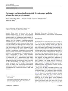 Clin Exp Metastasis DOIs10585RESEARCH PAPER  Dormancy and growth of metastatic breast cancer cells in