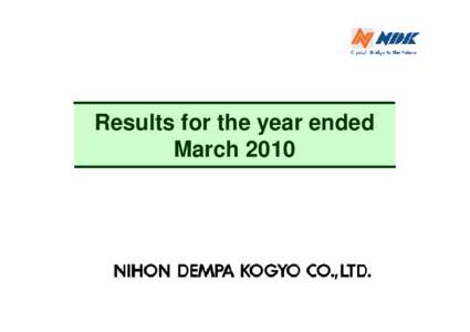 Results for the year ended March[removed]  Contents