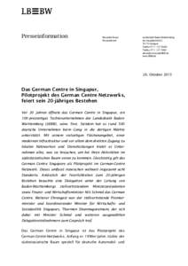 Presseinformation  Alexander Braun Pressereferent  Landesbank Baden-Württemberg