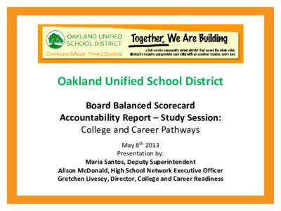  Balanced Scorecard Accountability Report - High School Graduation