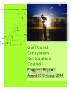 Gulf Coast Ecosystem Restoration Council Progress Report August 2013-August 2014