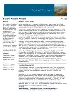General Aviation Airports  Fall 2014 Mission