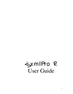 <x>xmlPro  v2 User Guide  1