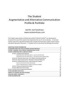    	
   The	
  Student	
  	
   Augmentative	
  and	
  Alternative	
  Communication	
  