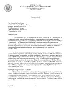 Letter to The Honorable Peter Lyons