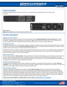 MILITARY  Data Sheet POWER CONVERTER Global Input Rugged Rack Mount Double Conversion On Line Isolated Power Conditioning System with Power Factor