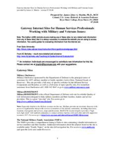 Microsoft Word - Key Military Websites for Practice V072008.doc