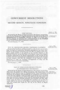 CONCURRENT RESOLUTIONS SECOND SESSION, NINETIETH CONGRESS J a n u a r y 17, [removed]H . Con. R e s . 606]