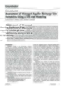 Assessment of Managed Aquifer Recharge Site Suitability Using a GIS and Modeling