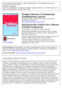 This article was downloaded by: [UZH Hauptbibliothek / Zentralbibliothek Zürich] On: 09 July 2015, At: 05:13 Publisher: Routledge Informa Ltd Registered in England and Wales Registered Number: Registered office: