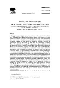 COGNITION Cognition376 ELSEVIER  Similar, and similar concepts