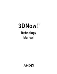 3DNow! Technology Manual TM