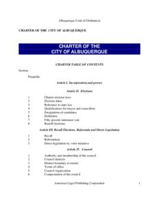Printing - Albuquerque Code of Ordinances