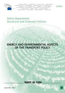 STUDY  Policy Department Structural and Cohesion Policies  ENERGY AND ENVIRONMENTAL ASPECTS