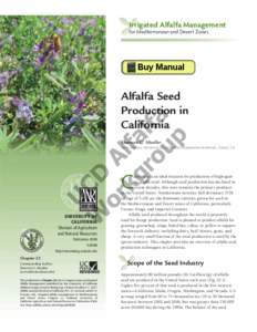 Irrigated Alfalfa Management for Mediterranean and Desert Zones C W D or A