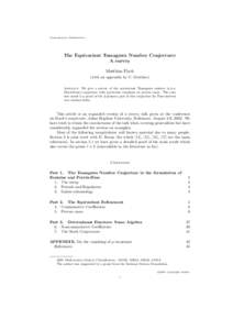 Contemporary Mathematics  The Equivariant Tamagawa Number Conjecture: A survey Matthias Flach (with an appendix by C. Greither)