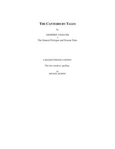 THE CANTERBURY TALES by GEOFFREY CHAUCER