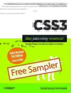 CSS3: The Missing Manual, Third Edition