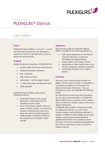 Technical information  PLEXIGLAS® Optical Clear 0Z003 Product