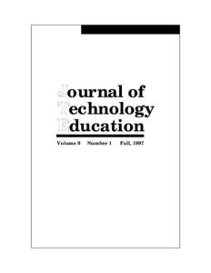 Journal of Technology Education Volume 9  Number 1