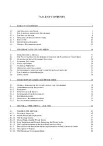 TABLE OF CONTENTS  1 EXECUTIVE SUMMARY