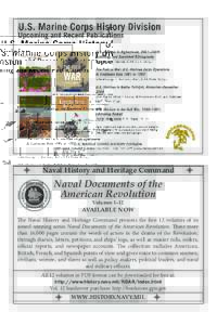 Naval History and Heritage Command  Naval Documents of the American Revolution Volumes 1–12