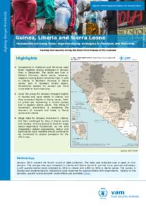 Guinea, Liberia and Sierra Leone Households are using fewer negative coping strategies in Freetown and Monrovia Tracking food security during the Ebola Virus Disease (EVD) outbreak Highlights  Households in Freetown a