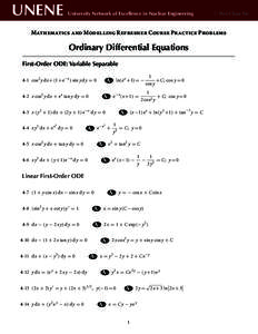 UNENE_Problem_4_Ordinary_Differential_Equations