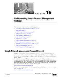 CH A P T E R  15 Understanding Simple Network Management Protocol