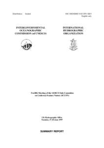 Distribution :  limited IOC-IHO/GEBCO SCUFN-XII/3 English only