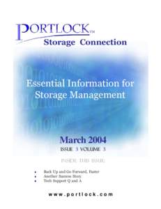 September/October Portlock Storage Connection