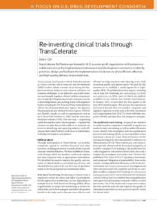Re-inventing clinical trials through TransCelerate
