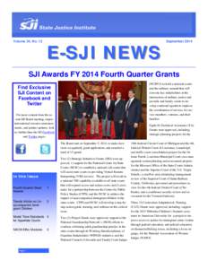 Volume 24, No. 12  E-SJI NEWS September 2014
