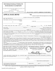 Bond / Insurance / Appeal / Clawson v. United States / Posting bail / Law / Criminal law / Bail