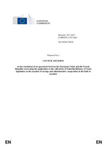 EUROPEAN COMMISSION Brussels, [removed]COM[removed]final[removed]NLE)