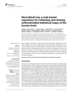 NeuroVault.org: a web-based repository for collecting and sharing unthresholded statistical maps of the human brain