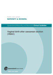 Guideline: Vaginal birth after caesarean section (VBAC)