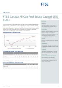 FTSE FACTSHEET  FTSE Canada All Cap Real Estate Capped 25% Index  Data as at: 28 February 2013