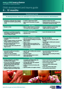 Child development and trauma guide 0-12 months
