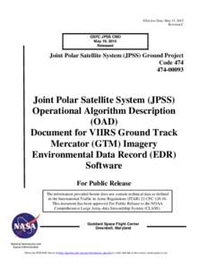 National Oceanic and Atmospheric Administration / Computing / NPOESS / Technical communication / Git / Algorithm / Specification / Software / Computer programming / Joint Polar Satellite System