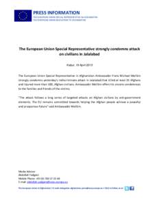 EUSR Press Release - EU Condemns Jalalabad Attack - ENGLISH
