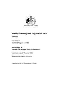 Prohibited Weapons Regulation 1997