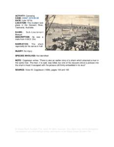 ACTIVITY: Canoeing CASE: GSAF[removed]DATE: Late 1870s