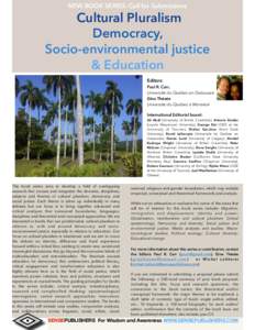 NEW BOOK SERIES: Call for Submissions  Cultural Pluralism Democracy, Socio-environmental justice & Education