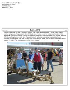Greater Midwest Rotorcraft Club Brian Burke, N/L editor 4N070 Swift Rd. Addison, ILNewsletter